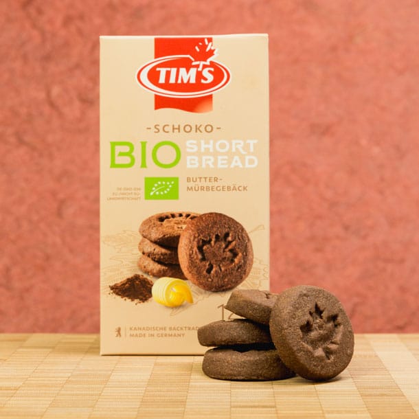BIO Shortbread Schokolade Tims Kanadische Backwaren mit Verpackung