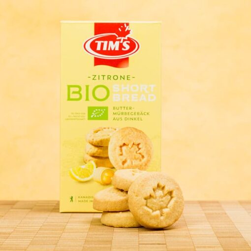 BIO Shortbread Zitrone Tims Kanadische Backwaren mit Verpackung