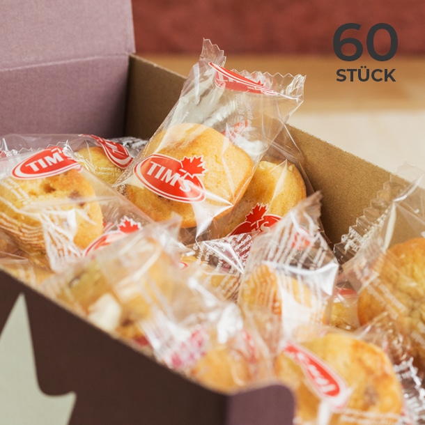 60 Stück Mini Blondies im Vorteilspack einzeln verpackt - closeup